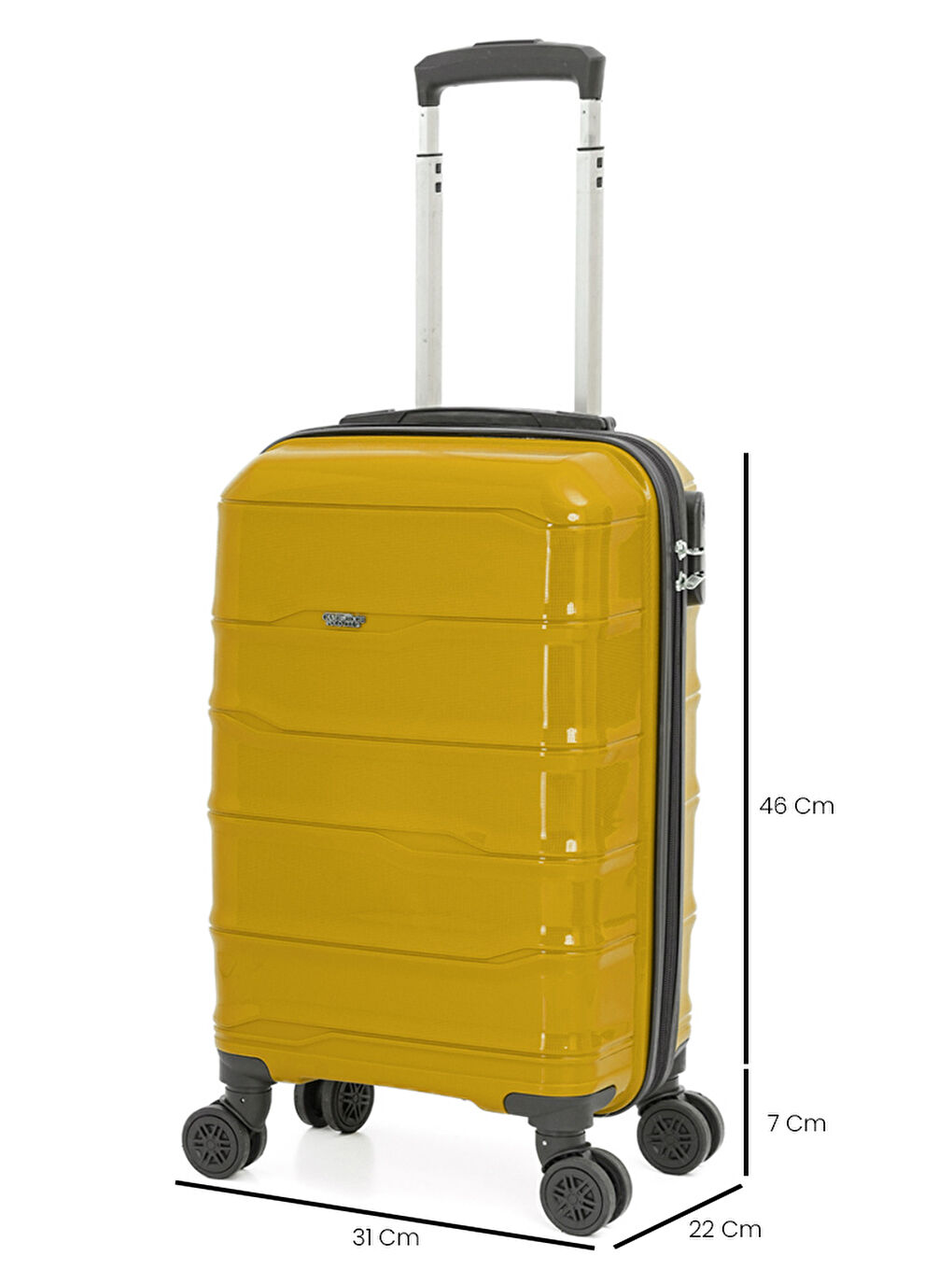 Sarı PP İstanbul 3 lü Bavul Seti-6
