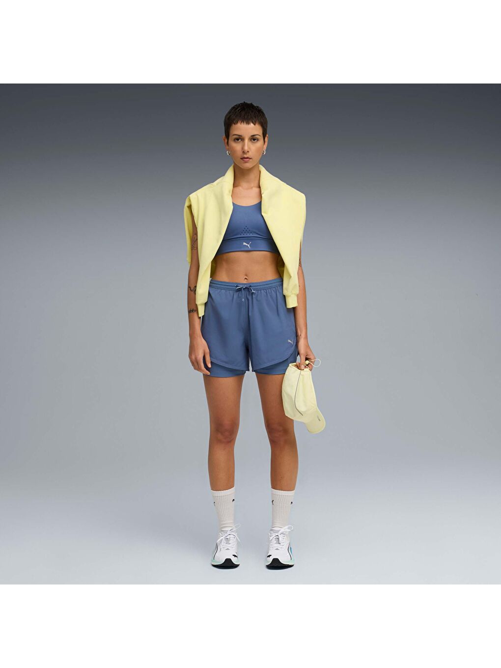 Lacivert RUN ULTRAWEAVE 2'si 1 arada Kadın Şortu-3