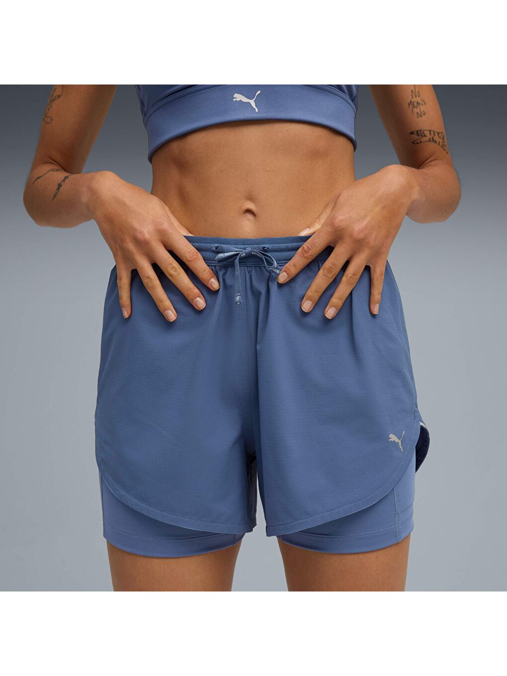 Lacivert RUN ULTRAWEAVE 2'si 1 arada Kadın Şortu-4