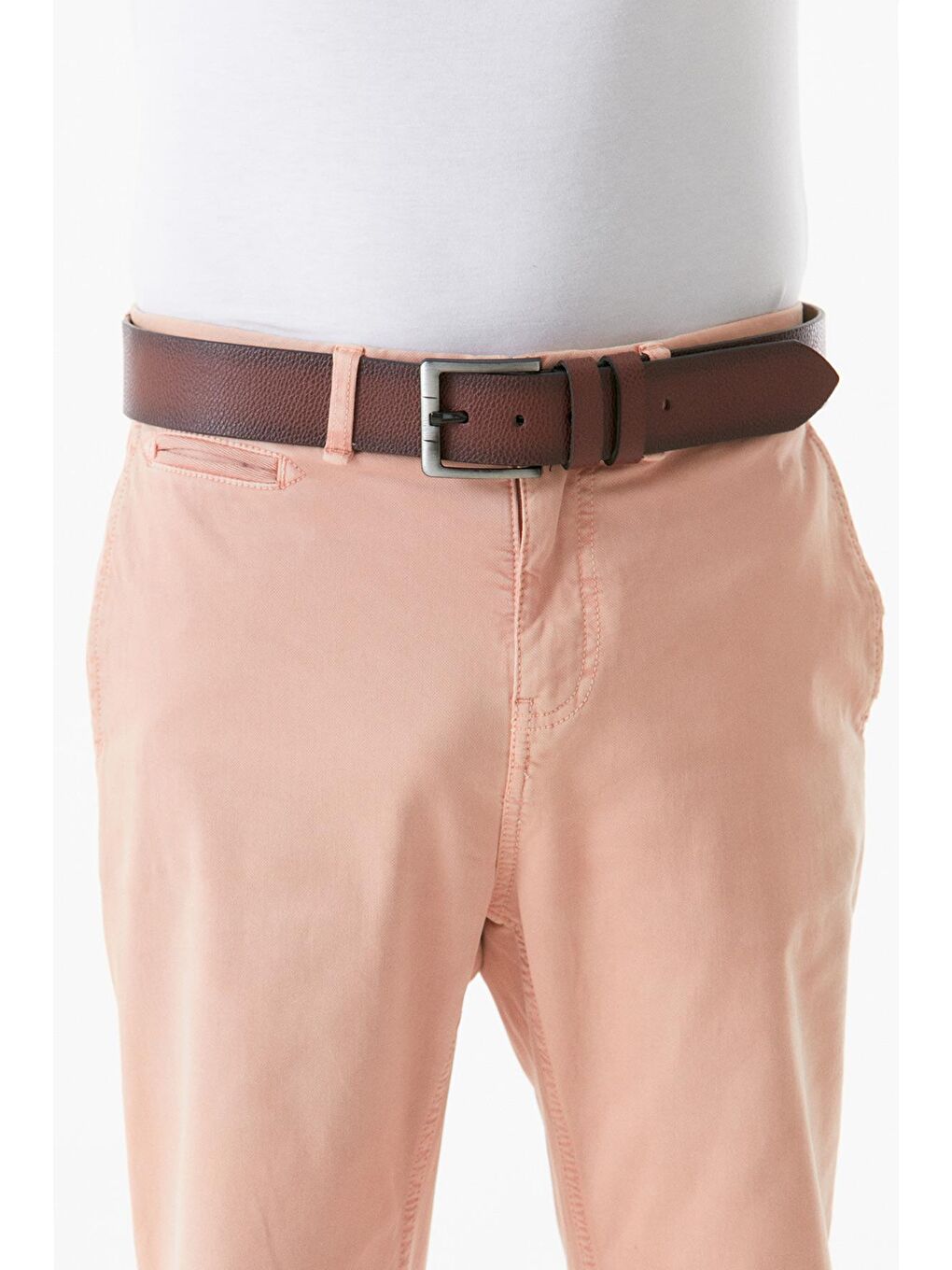 Bordo Spor Suni Deri Kemer