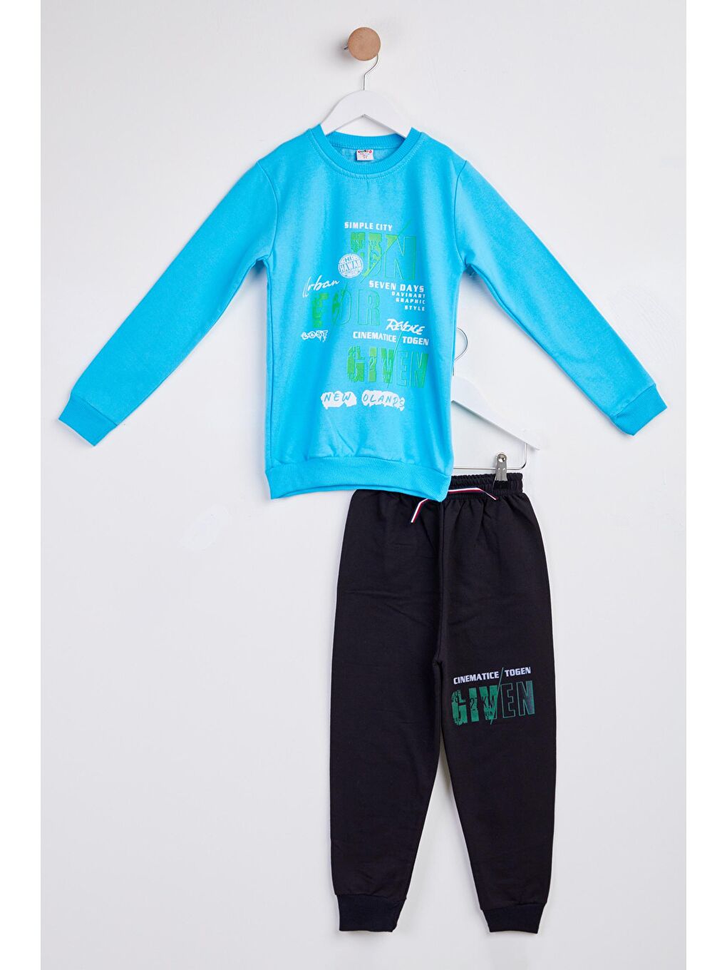 Erkek Çocuk Mavi Eşofman Takımı - 23816