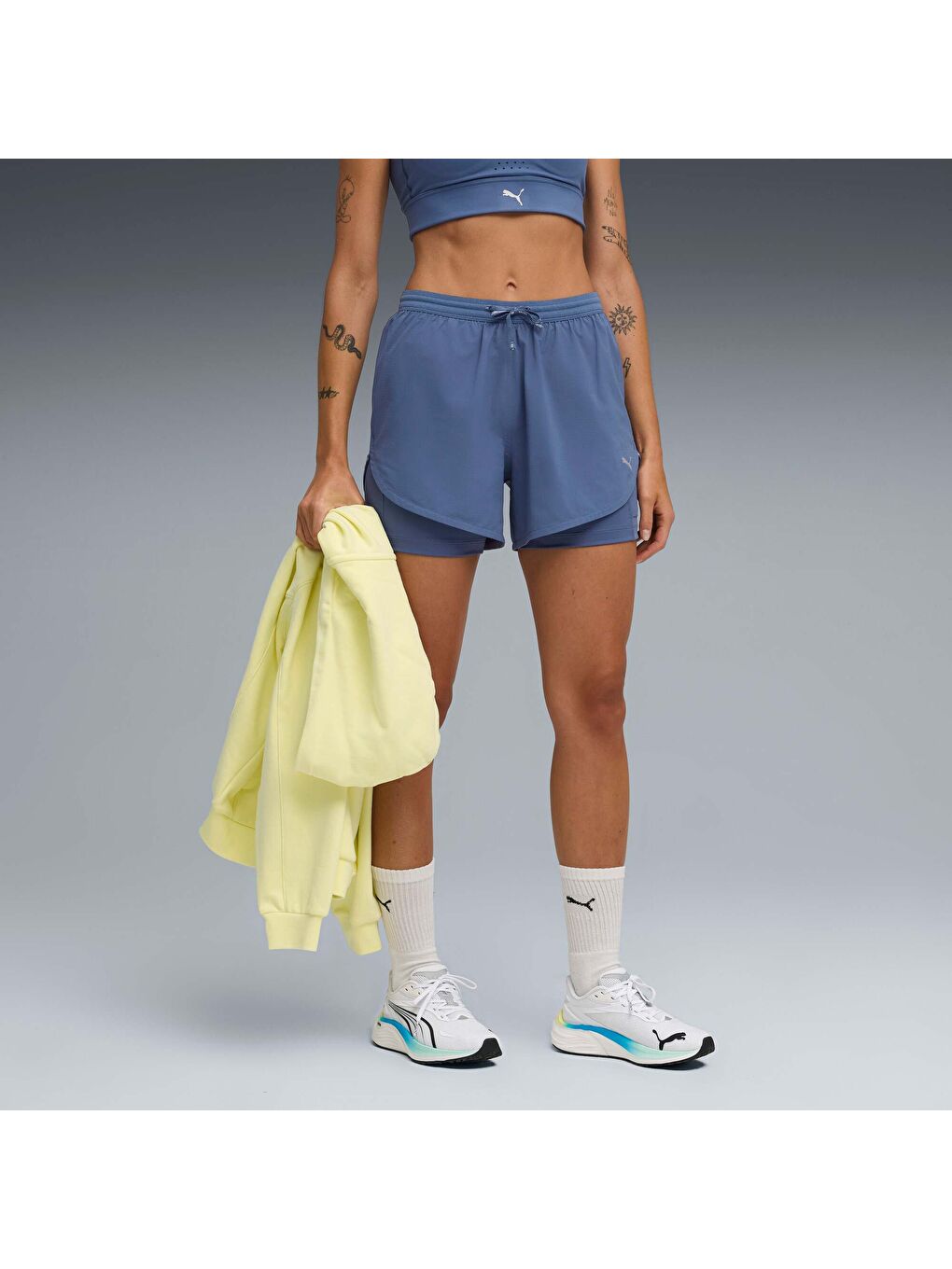 Lacivert RUN ULTRAWEAVE 2'si 1 arada Kadın Şortu-7