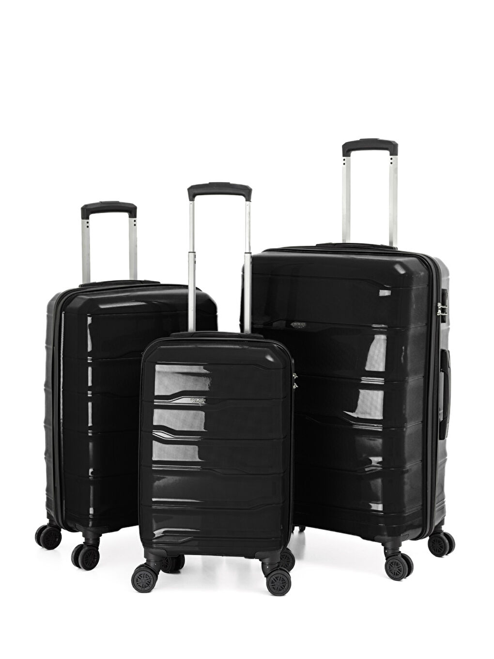 Siyah PP İstanbul 3 lü Bavul Seti-1