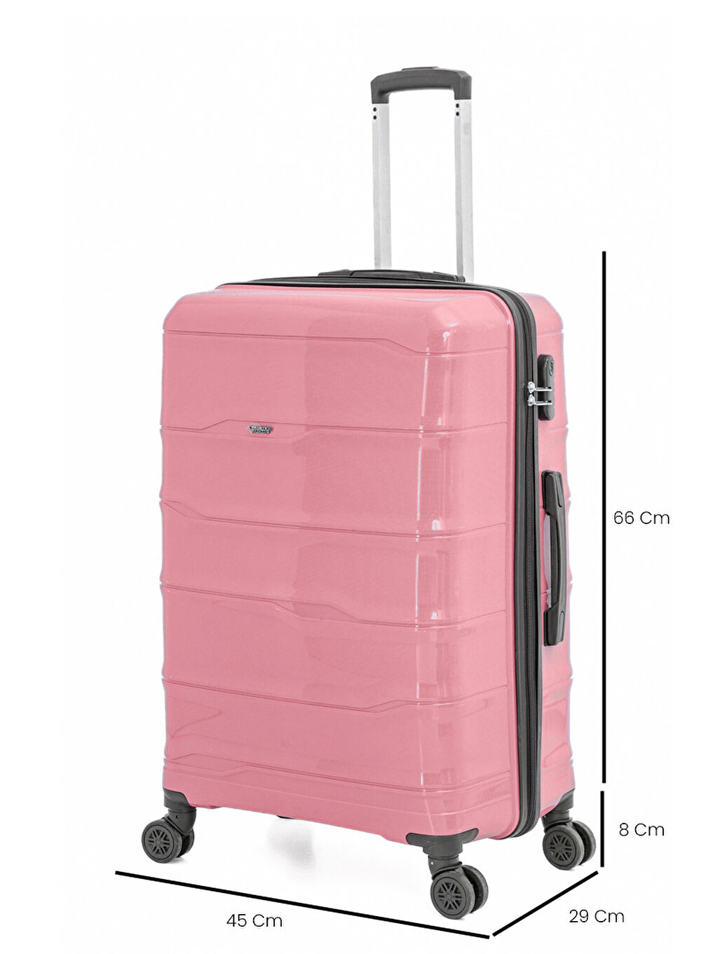 Pembe PP İstanbul 3 lü Bavul Seti-5