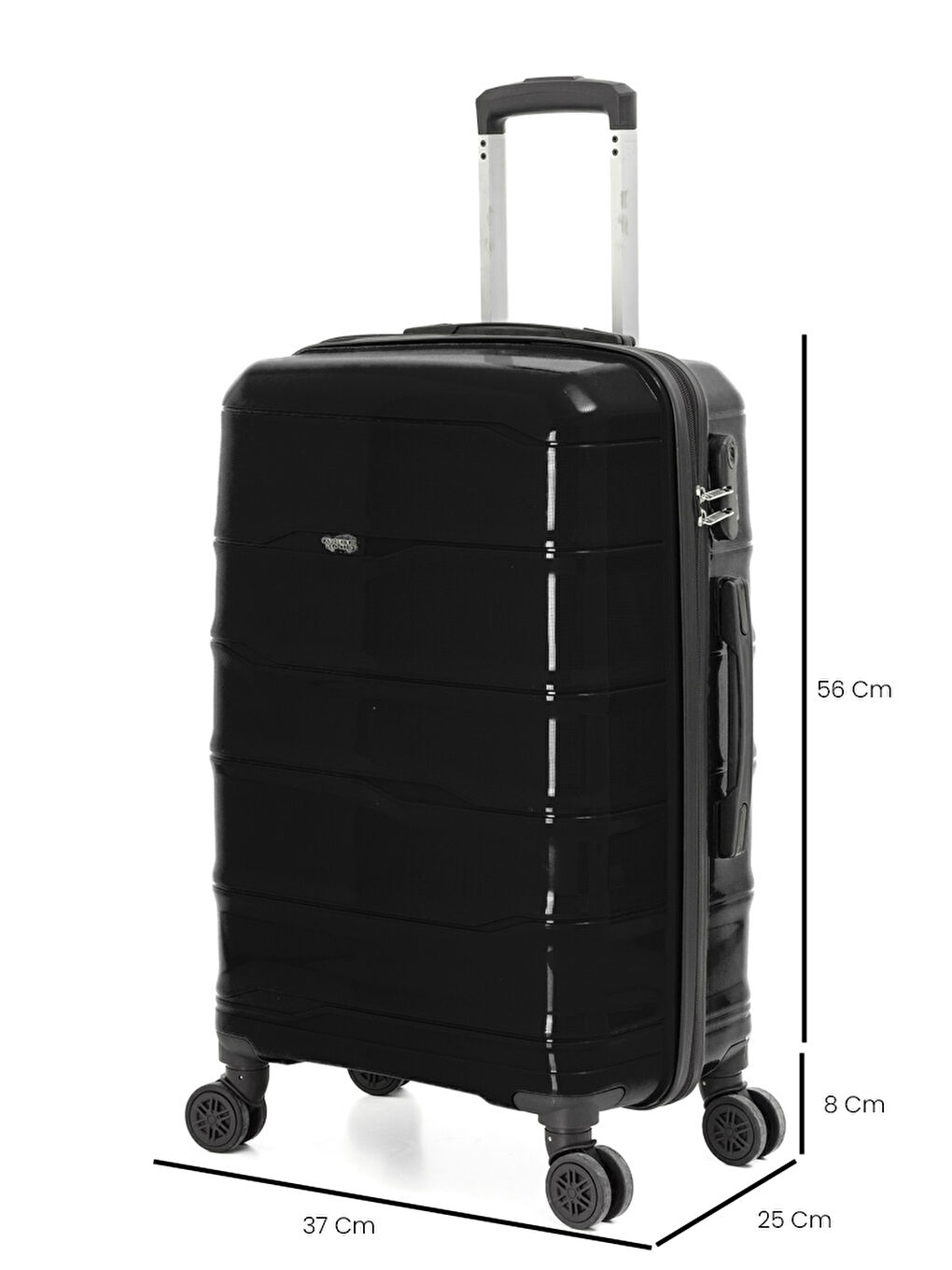 Siyah PP İstanbul 3 lü Bavul Seti-4