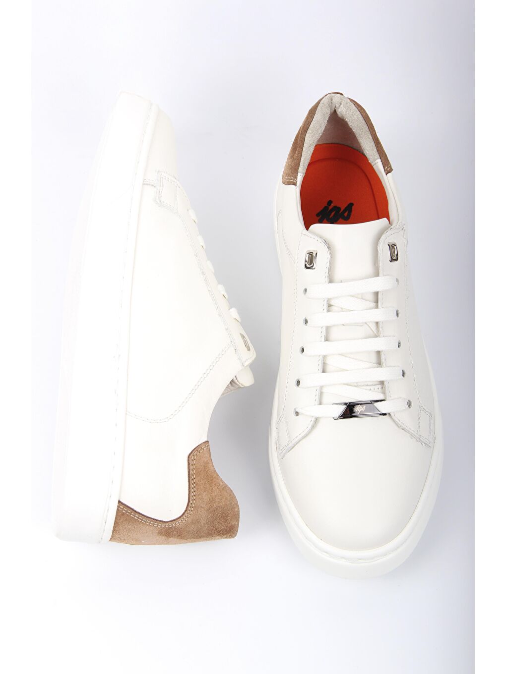 Erkek Beyaz Sneaker – Günlük Rahat Taban Ayakkabı-2
