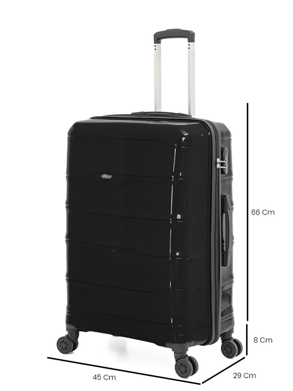 Siyah PP İstanbul 3 lü Bavul Seti-7