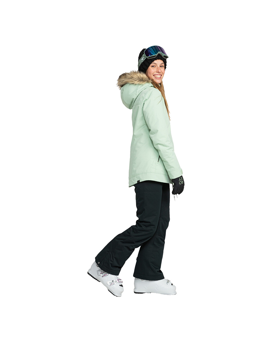 Meade Kadın Yeşil Snowboard Ceketi-5