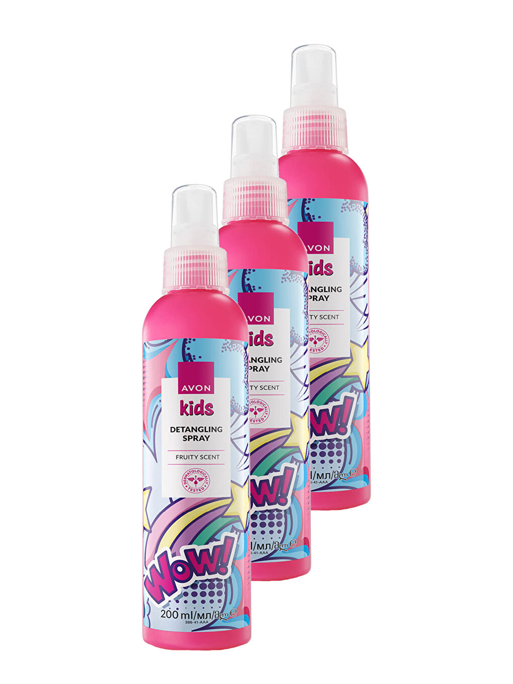 AVON Kids Wow Çocuklar İçin Meyve Kokulu Saç Açıcı Sprey 200 ML. Üçlü Set