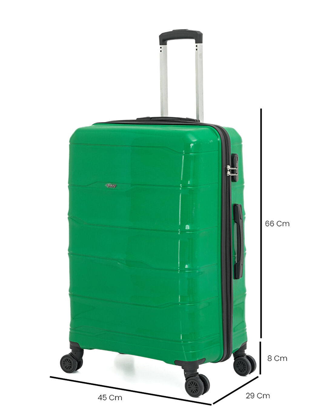 Yeşil PP İstanbul 3 lü Bavul Seti-5