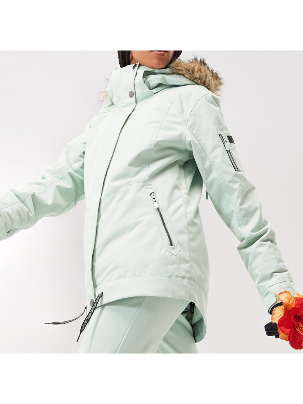 Meade Kadın Yeşil Snowboard Ceketi-8