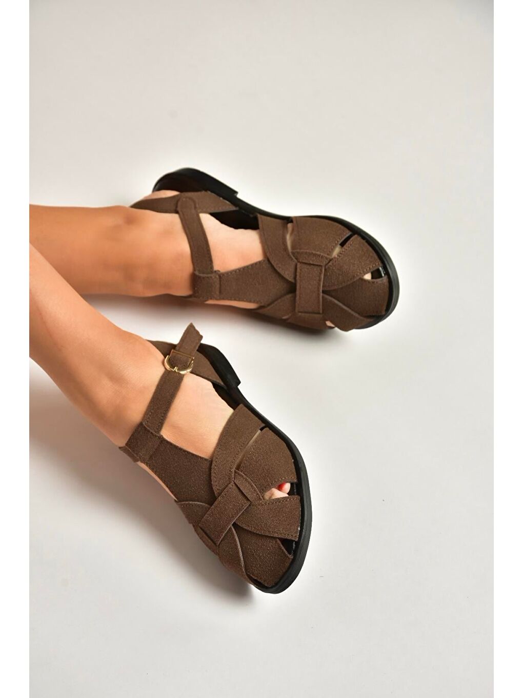 Kahverengi Kadın Sandalet Y250303002-3