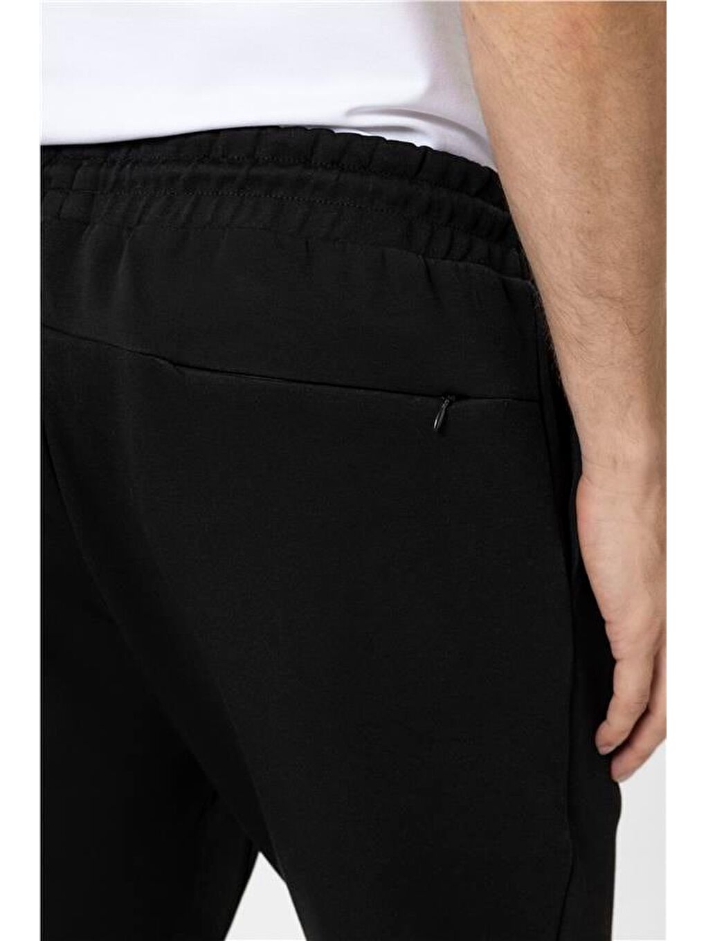 Siyah Regular Düz Jogger Pantolon-4