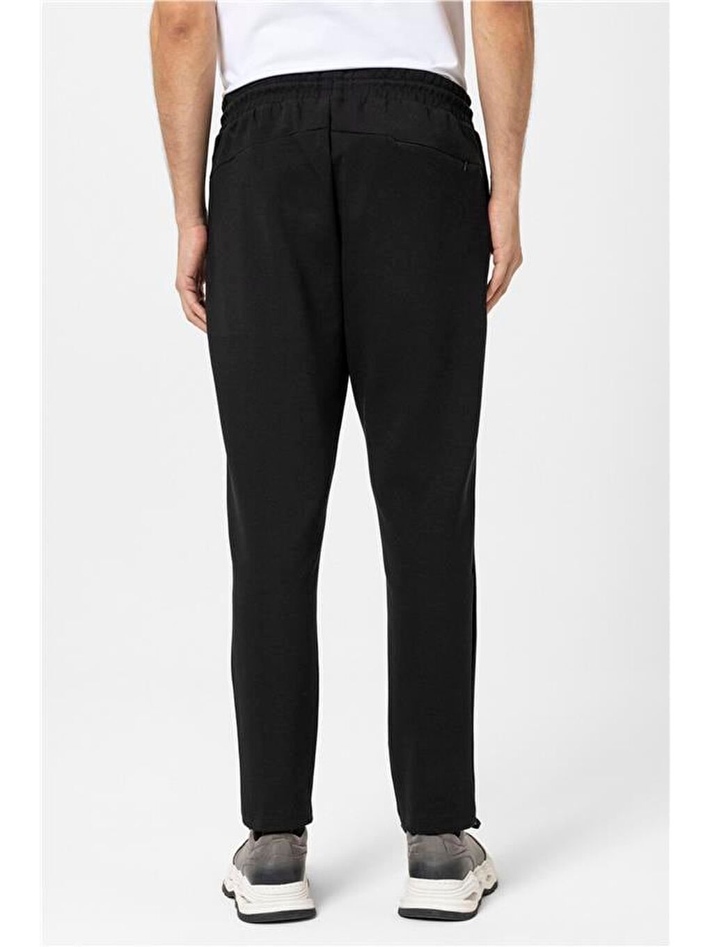 Siyah Regular Düz Jogger Pantolon-5