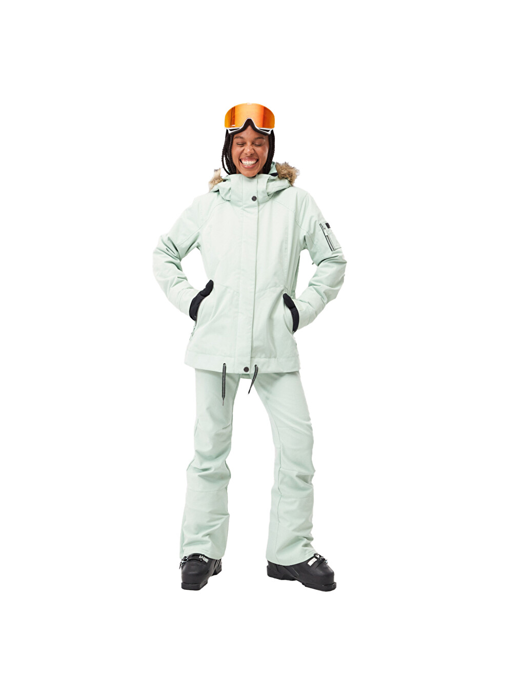 Meade Kadın Yeşil Snowboard Ceketi-10