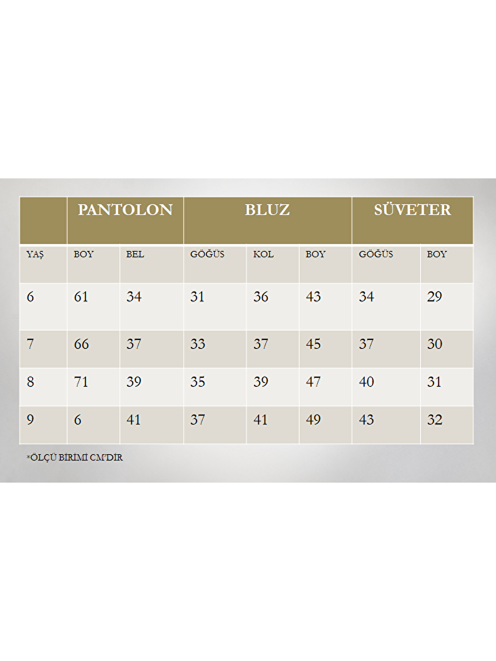 Gri Kız Çocuk Bluzlu Süveterli Pantolonlu Üçlü Takım TKM.7070-9