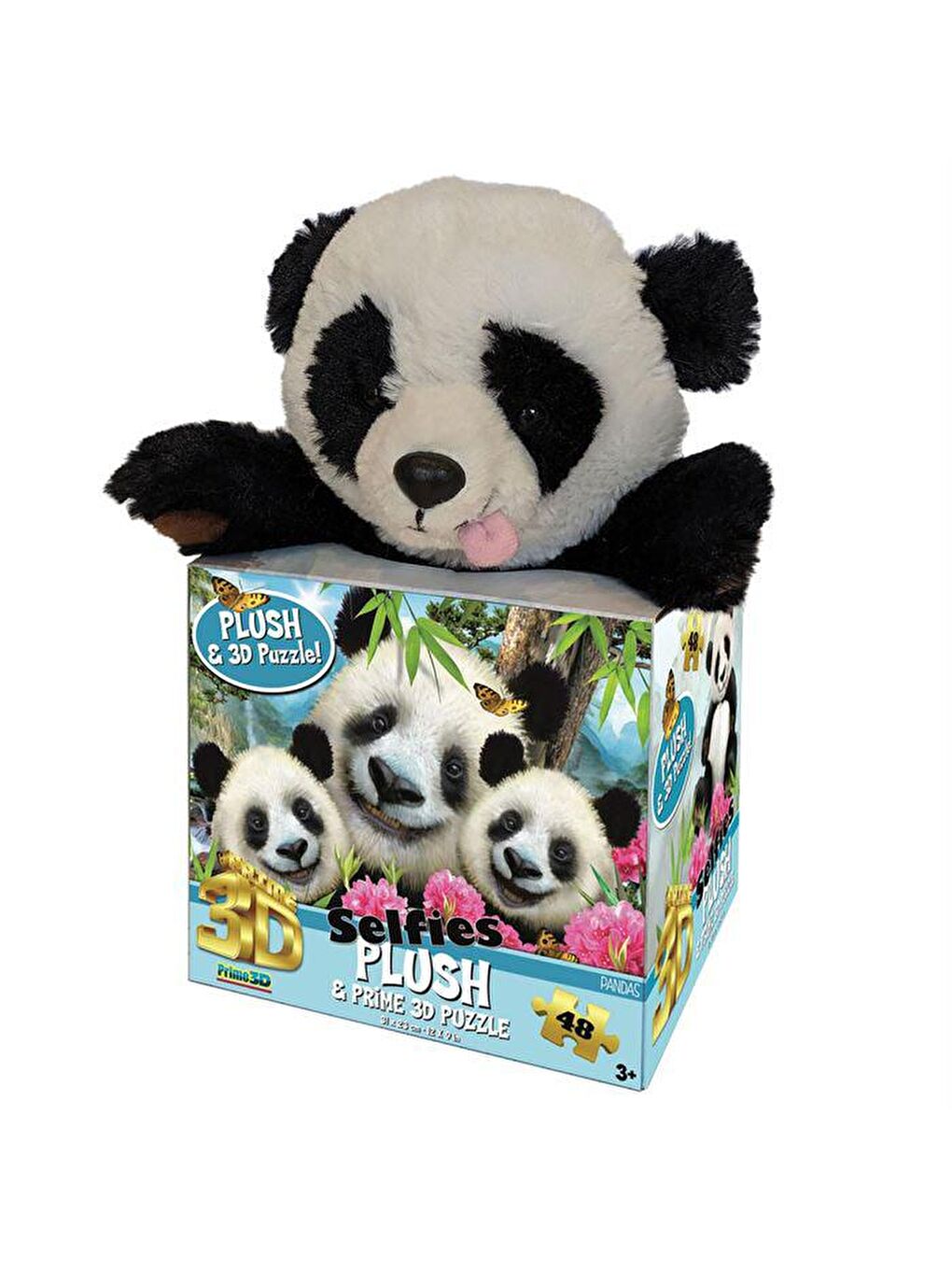 Prime 3D Karışık Panda Pelüş ve Selfie 48 Parça Puzzle 15800