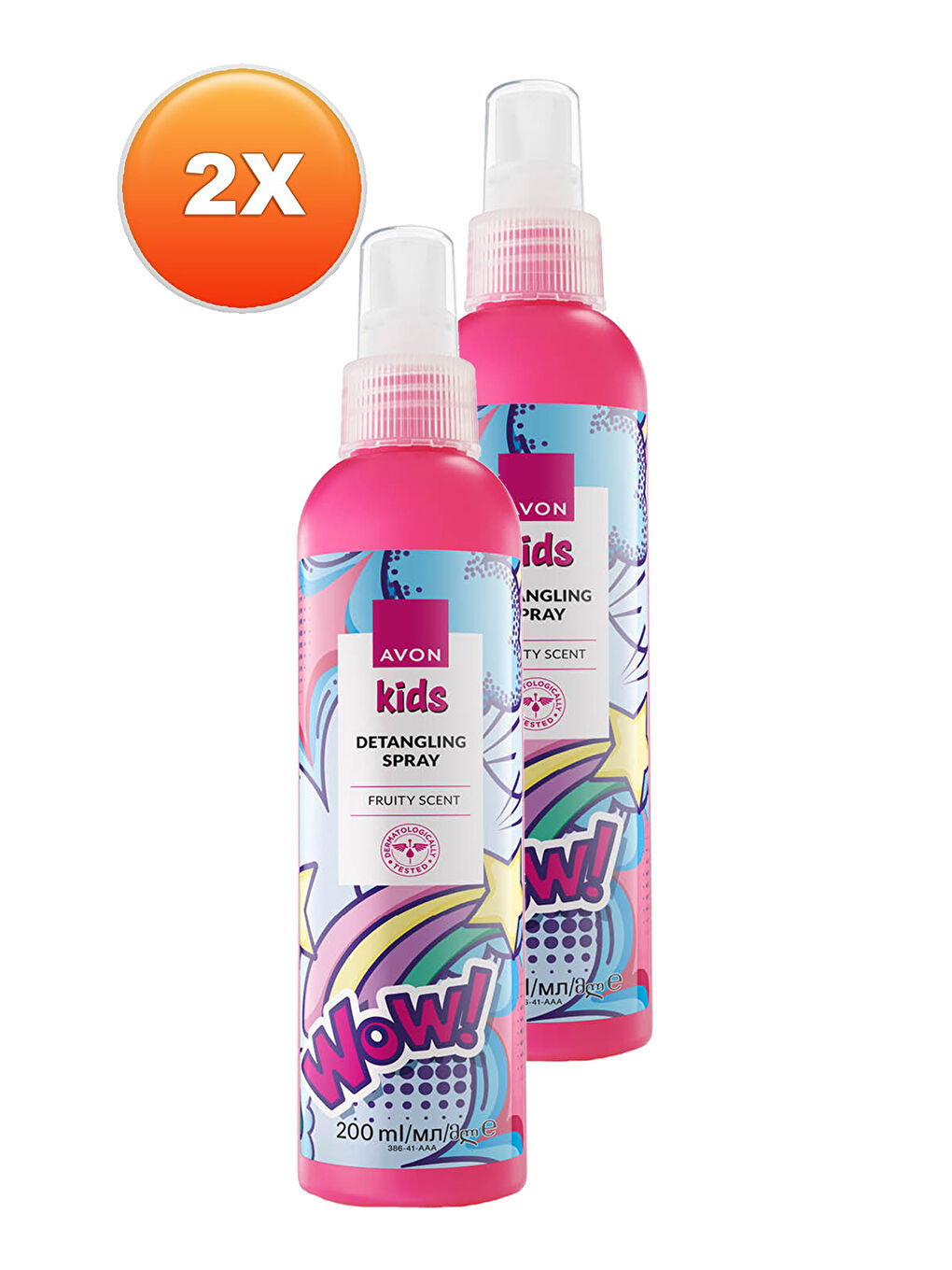 AVON Kids Wow Çocuklar İçin Meyve Kokulu Saç Açıcı Sprey 200 ML. İkili Set - 1