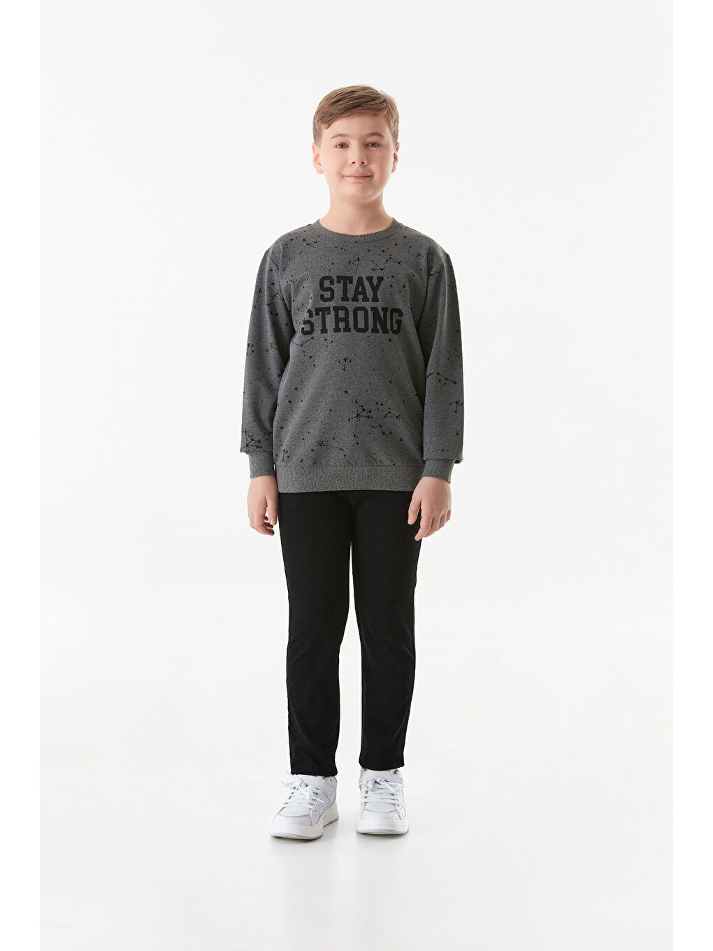 Siyah Fermuarlı Regular Fit Erkek Çocuk Pantolon