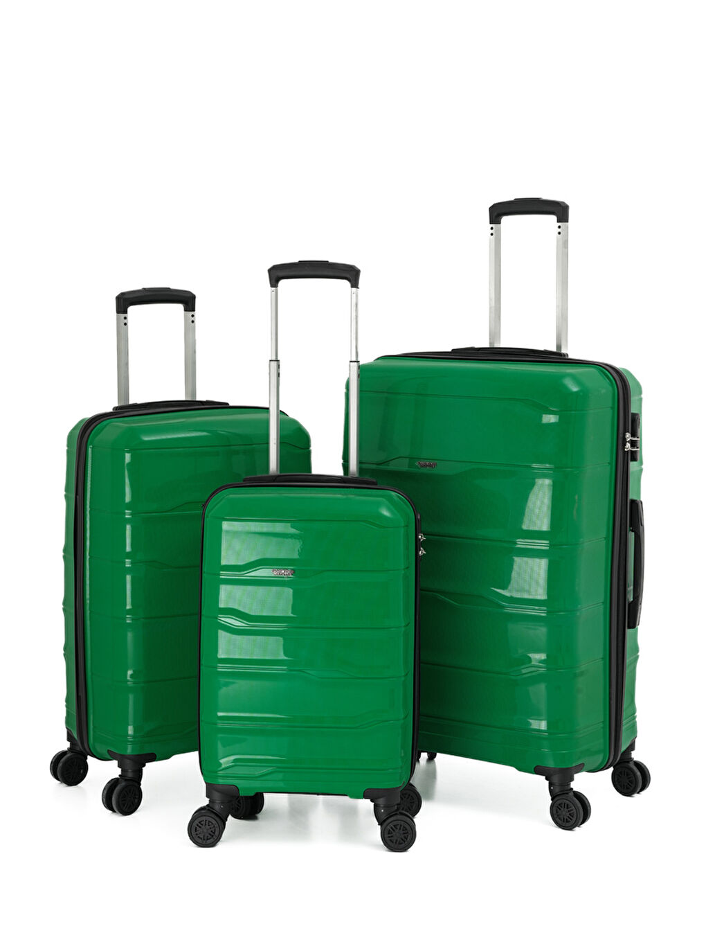 Yeşil PP İstanbul 3 lü Bavul Seti-9