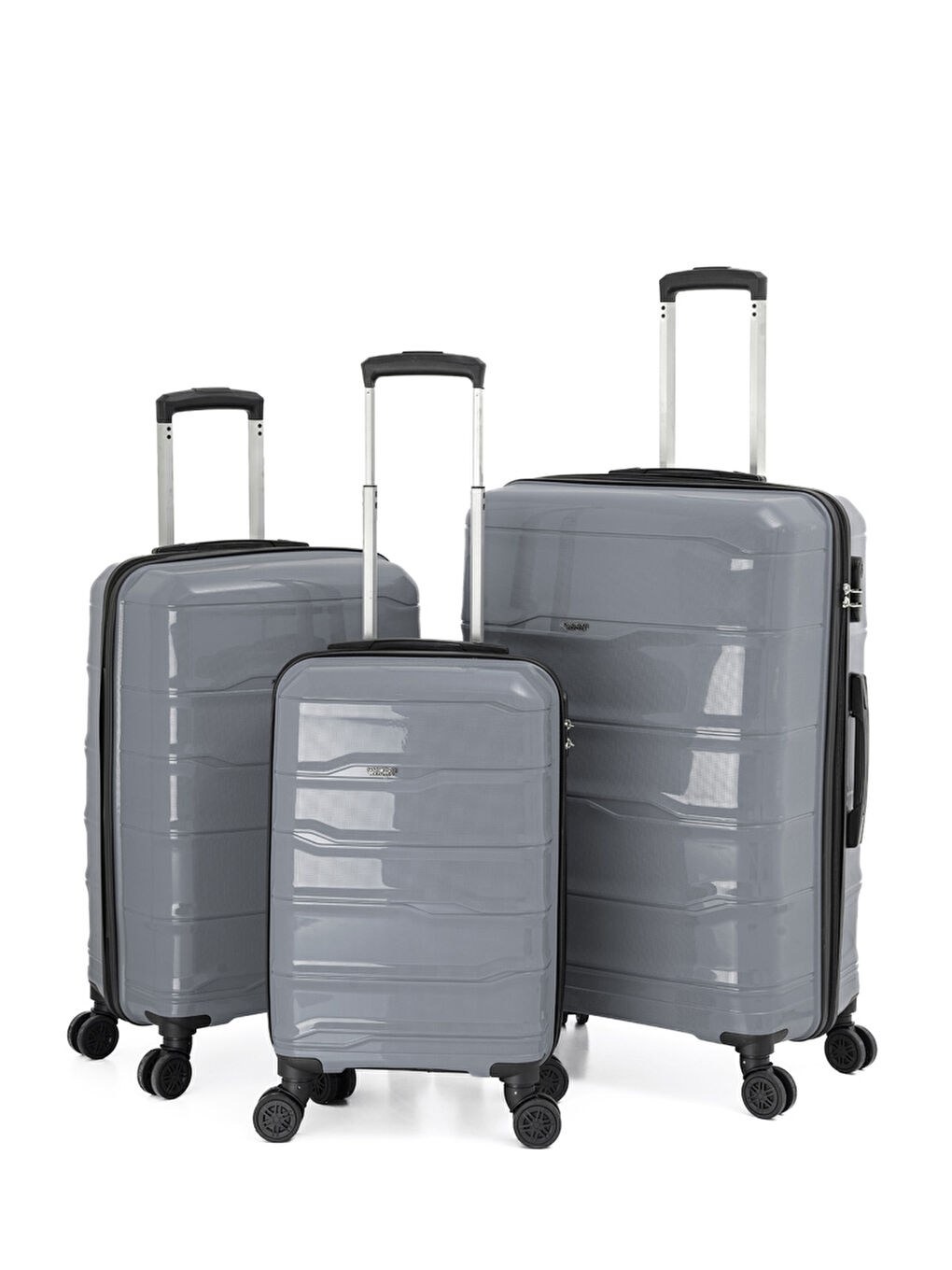 Gri PP İstanbul 3 lü Bavul Seti-9