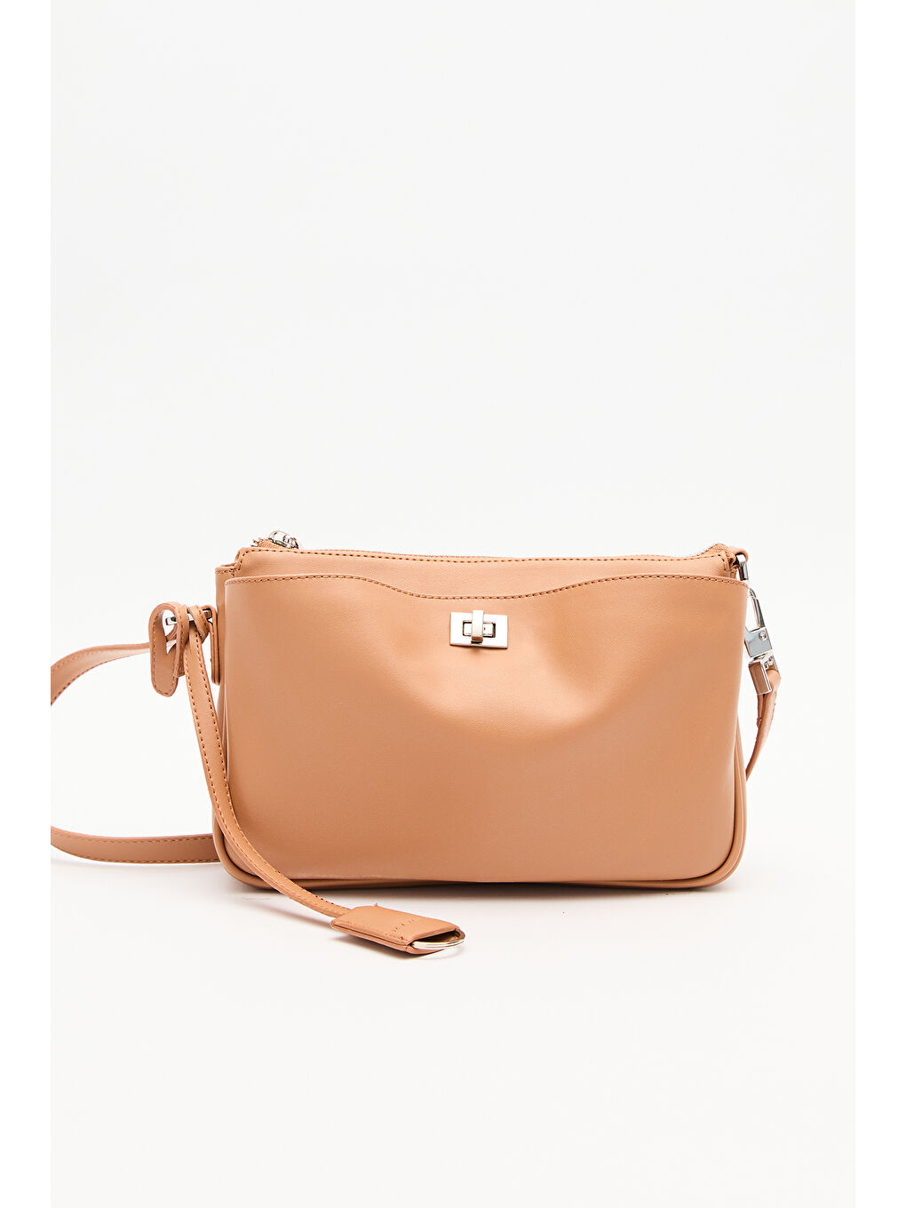 Kahverengi Arte Mini Baget Çanta Camel