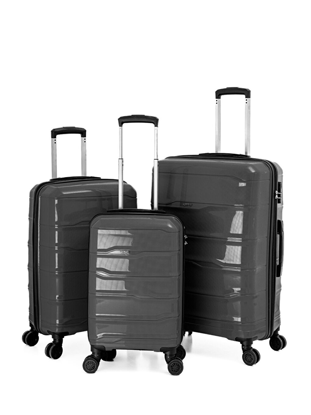 Antrasit PP İstanbul 3 lü Bavul Seti-1