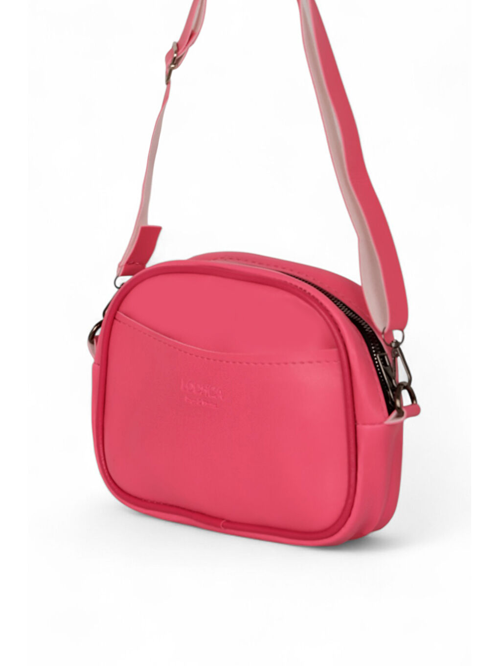 Kadın Fuşya Suni Deri Askılı Çapraz Çanta-1