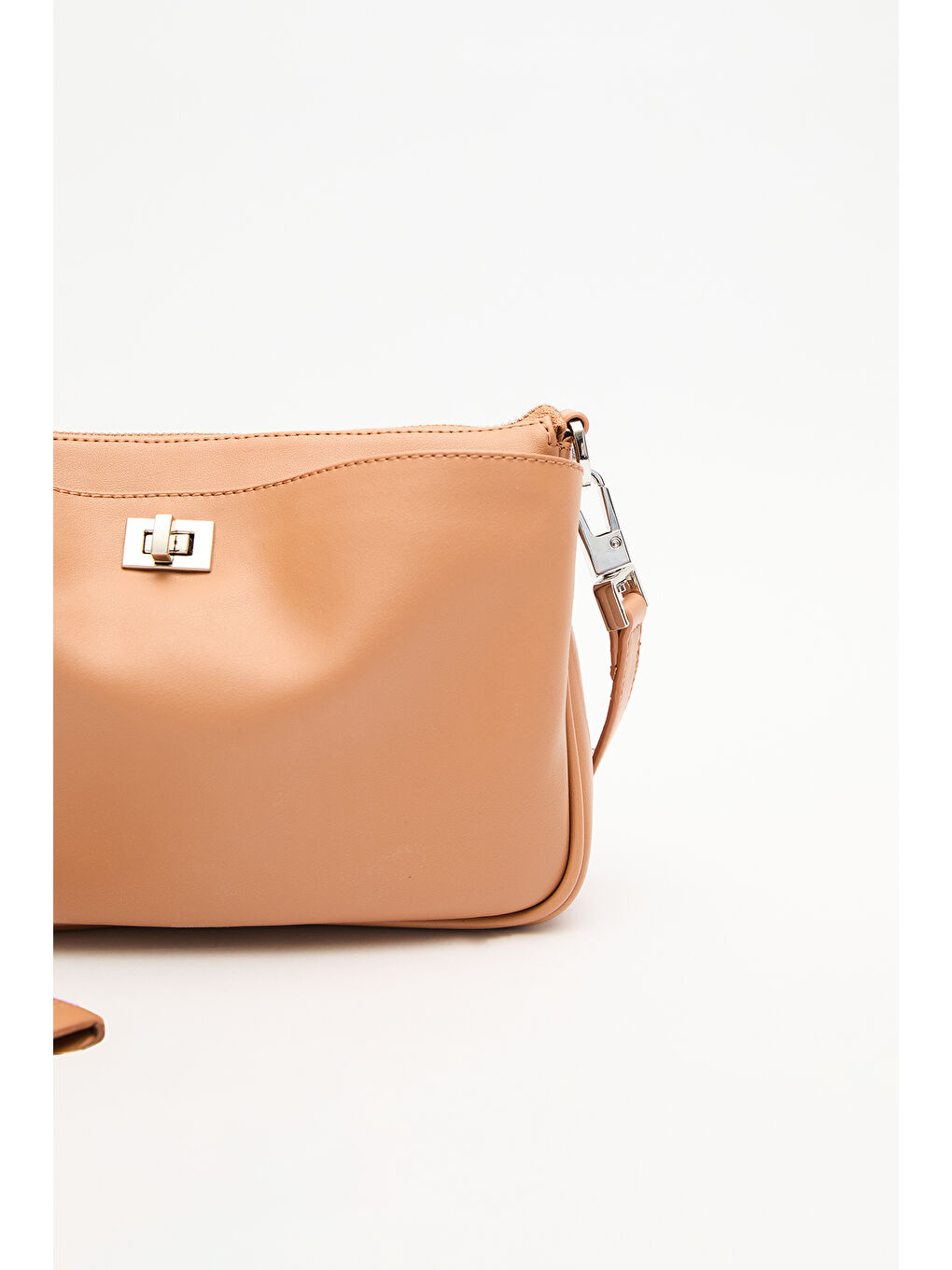 Kahverengi Arte Mini Baget Çanta Camel-2