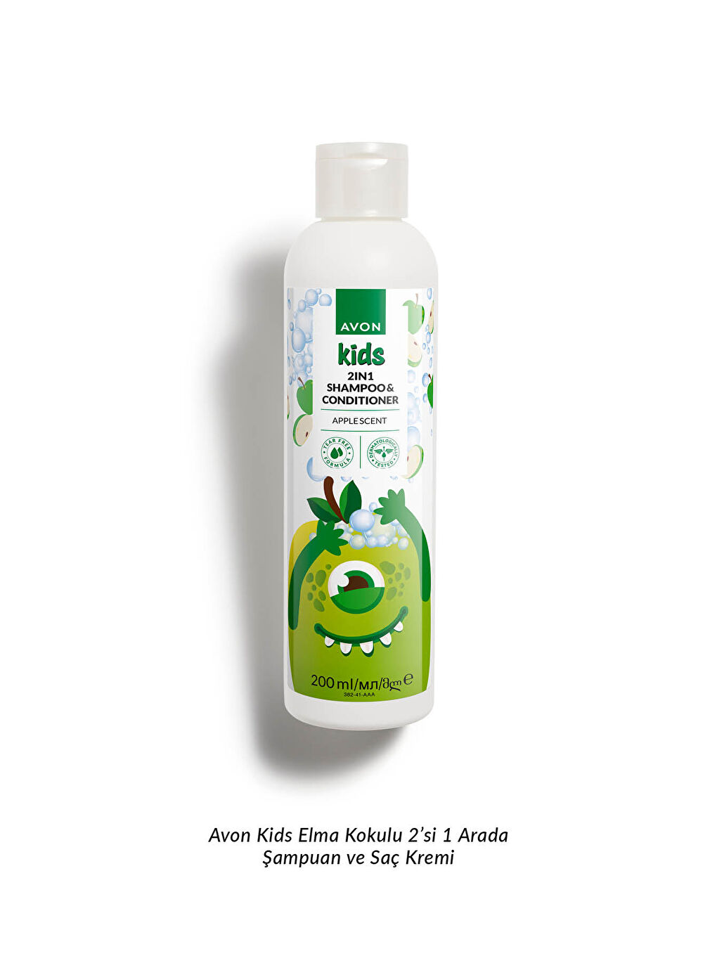 AVON Kids 2 si 1 Arada Çocuklar İçin Elma Kokulu Şampuan ve Saç Kremi 200 Ml. İkili Set