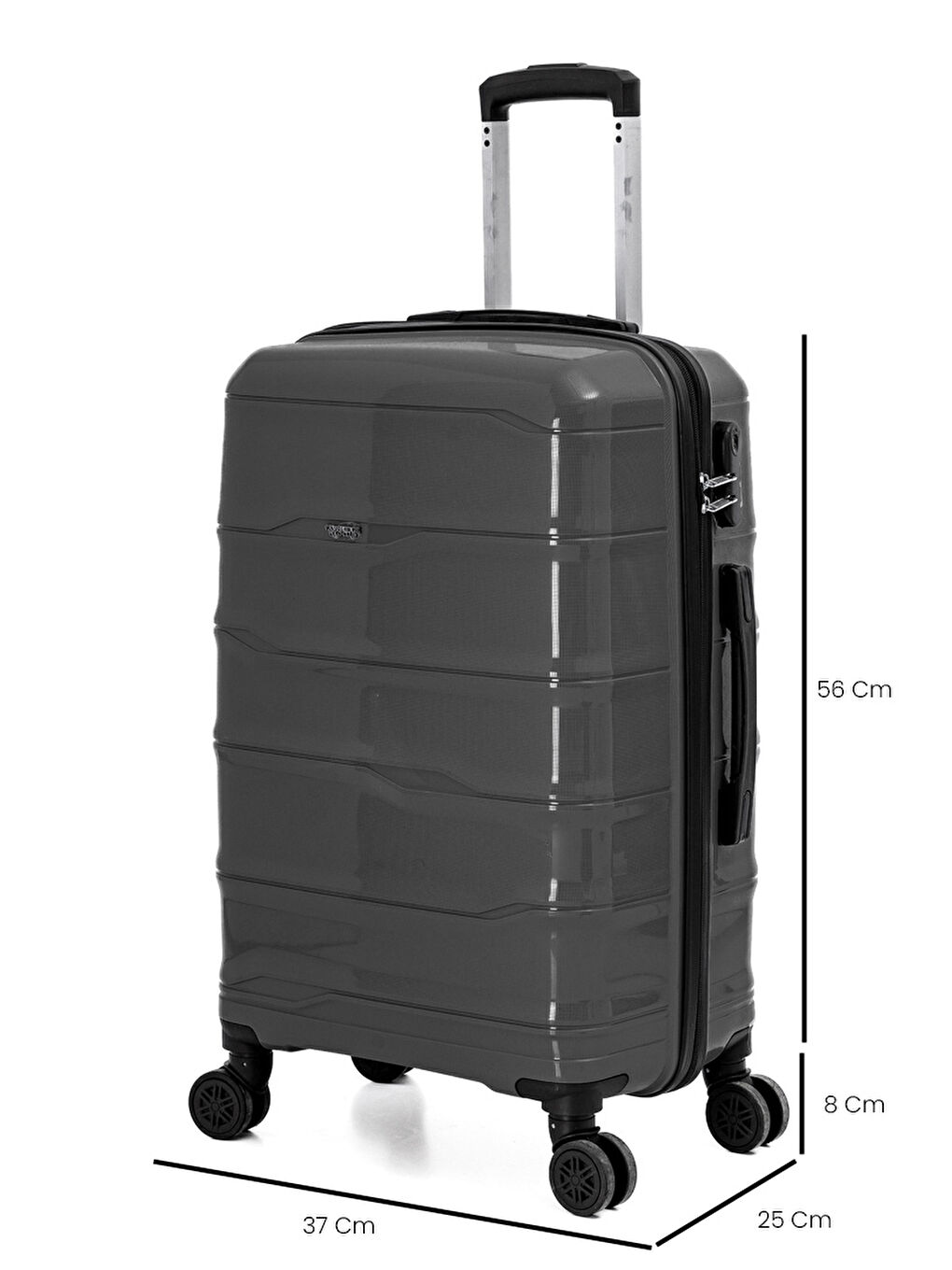 Antrasit PP İstanbul 3 lü Bavul Seti-4