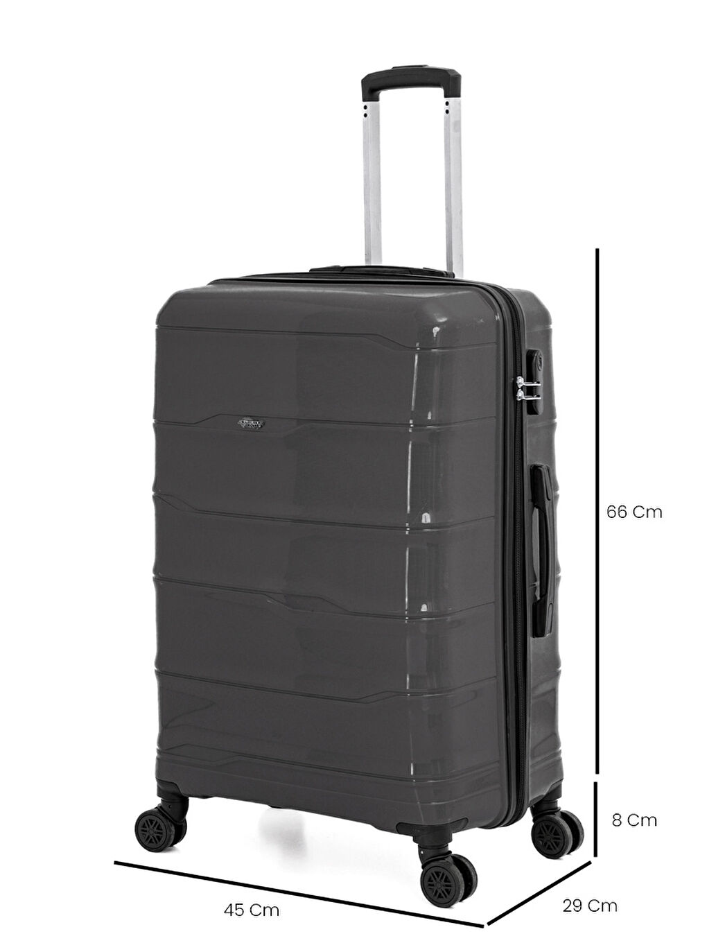 Antrasit PP İstanbul 3 lü Bavul Seti-5