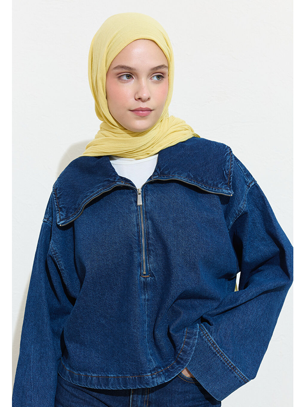 Sarı PAMUKLU KETEN ŞAL LEMON SORBET