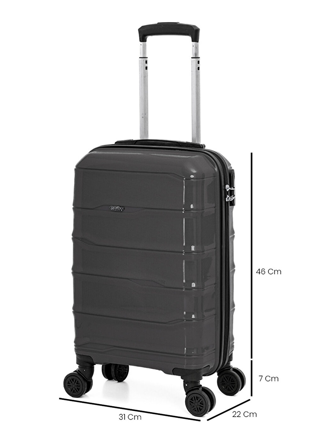 Antrasit PP İstanbul 3 lü Bavul Seti-6