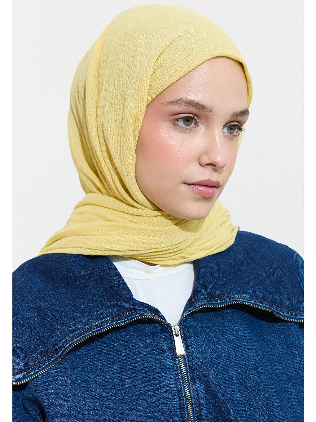 Sarı PAMUKLU KETEN ŞAL LEMON SORBET-2