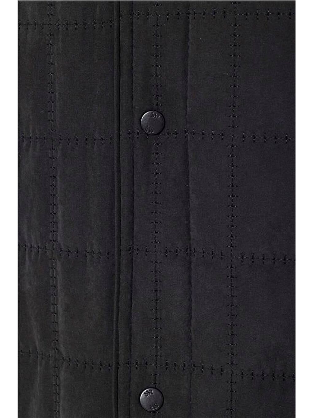 Siyah Regular Kapitone Mont-1