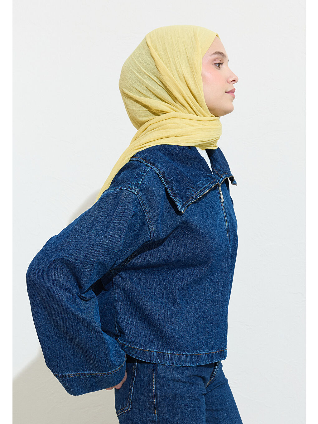 Sarı PAMUKLU KETEN ŞAL LEMON SORBET-3