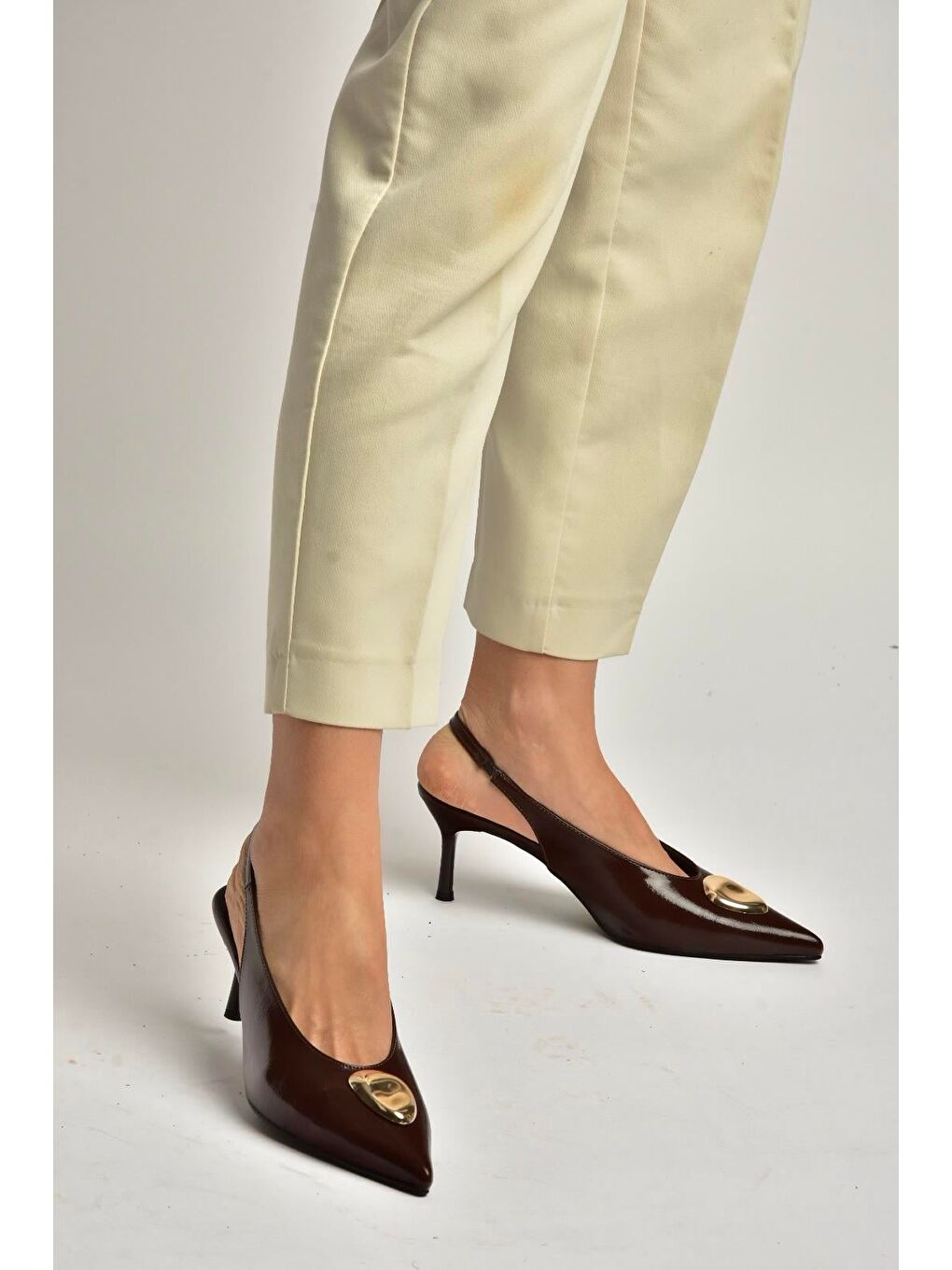 Kahverengi Kadın Topuklu Ayakkabı Y676020660