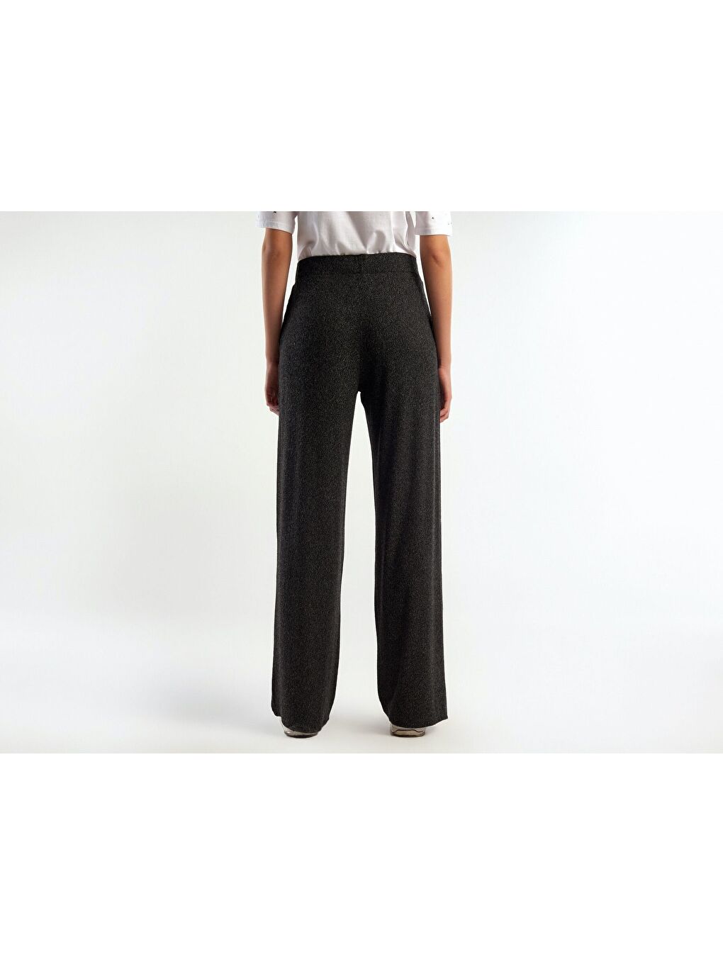 Kadın Siyah Rahat Kalıp Viskoz Pantolon-2