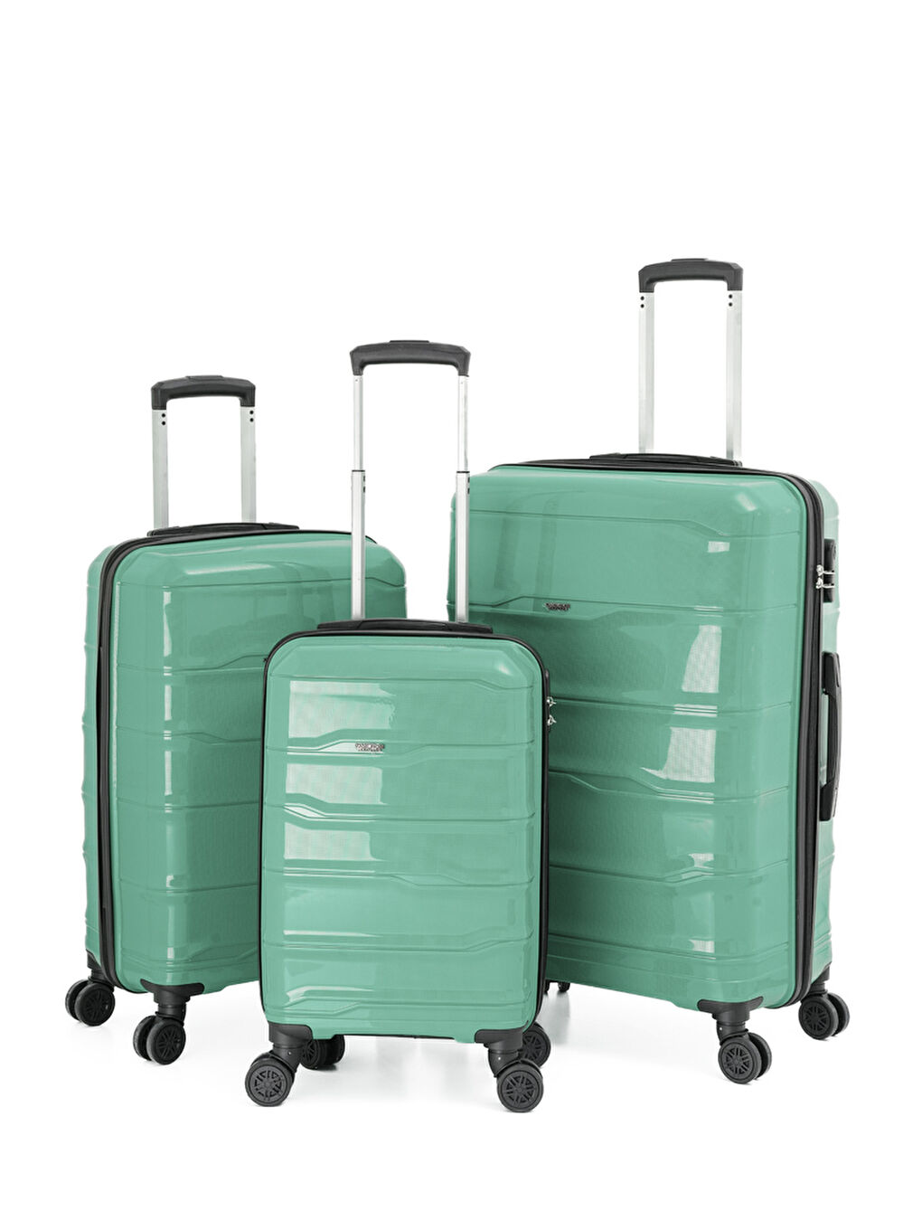 Yeşil PP İstanbul 3 lü Bavul Seti