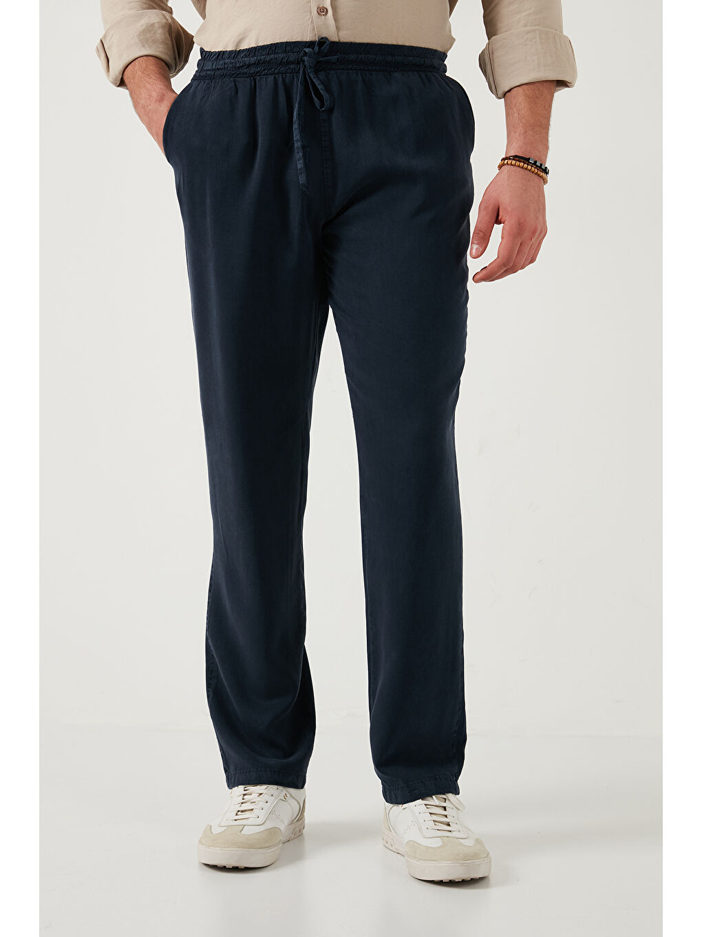 Lacivert Regular Fit Normal Bel Düz Paça Pantolon 6689255-3