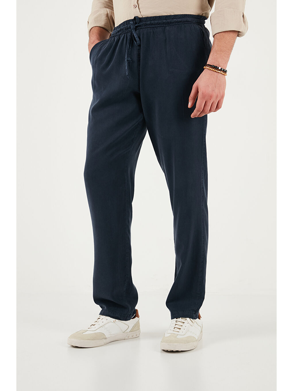 Lacivert Regular Fit Normal Bel Düz Paça Pantolon 6689255-4