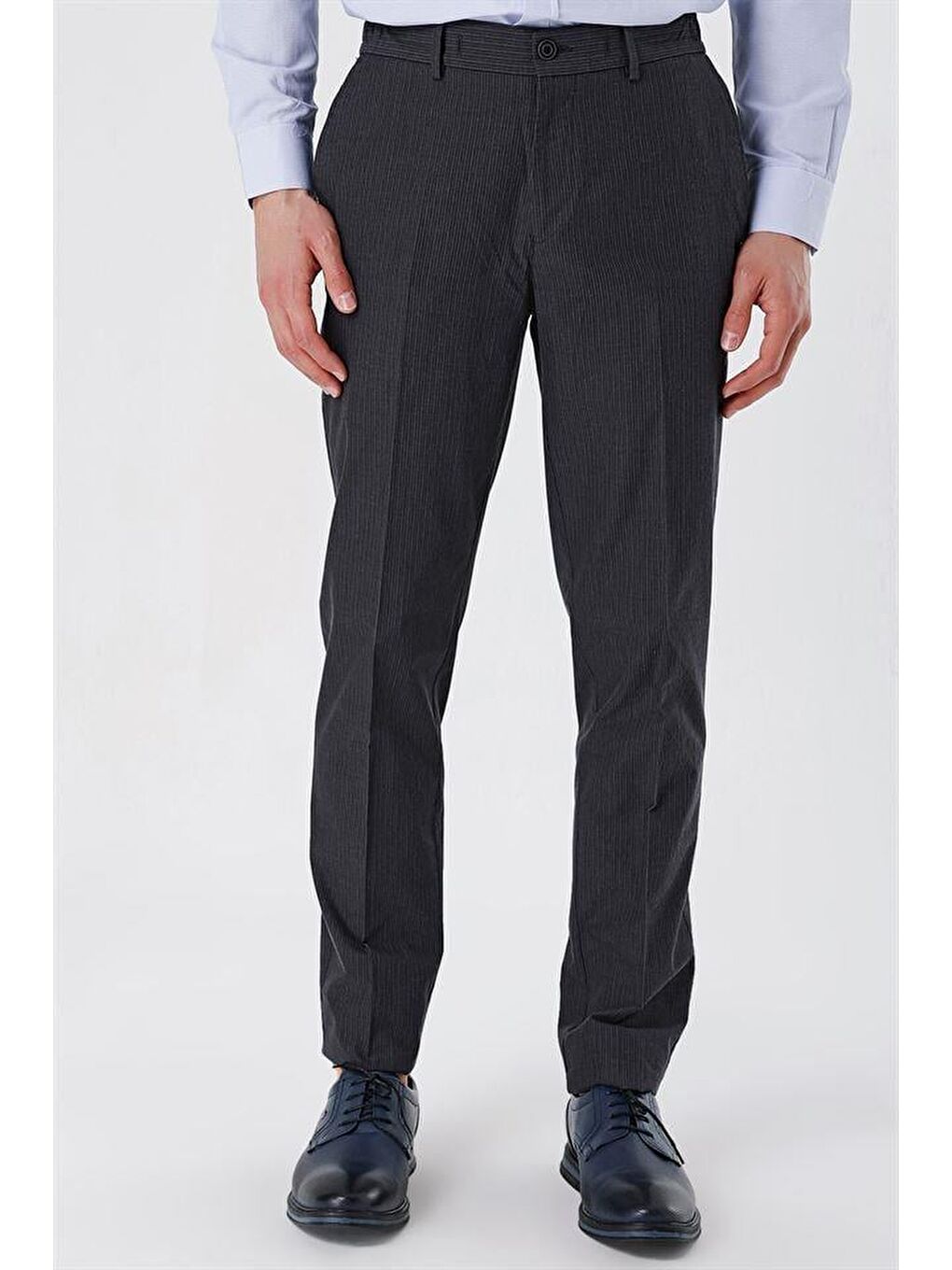 Koyu Antrasit Pamuklu Lastikli Yandan Cepli Casual Comfort Fit Erkek Pantolon 1003230160