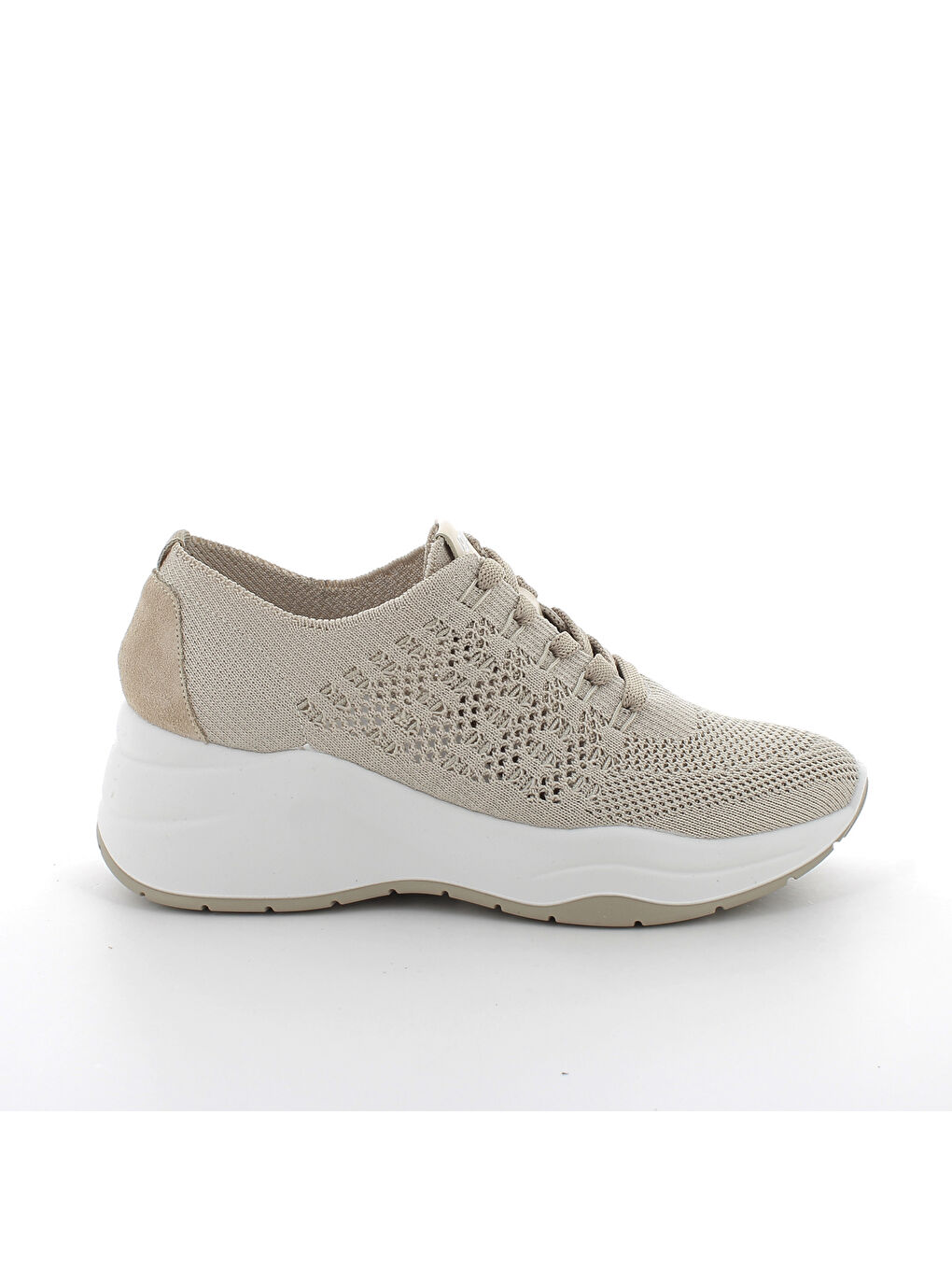 Bej Kadın Sneaker 7662622 DWN 76626 T.FLYKNIT 25 RE Cream Plat-1