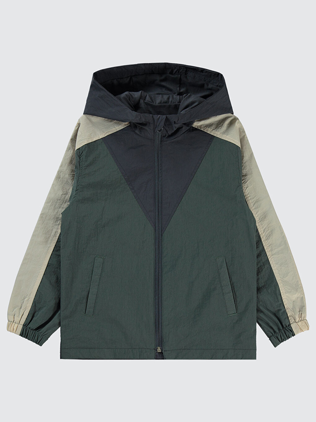 Boys Erkek Çocuk Yağmurluk 6-9 Yaş Koyu Haki