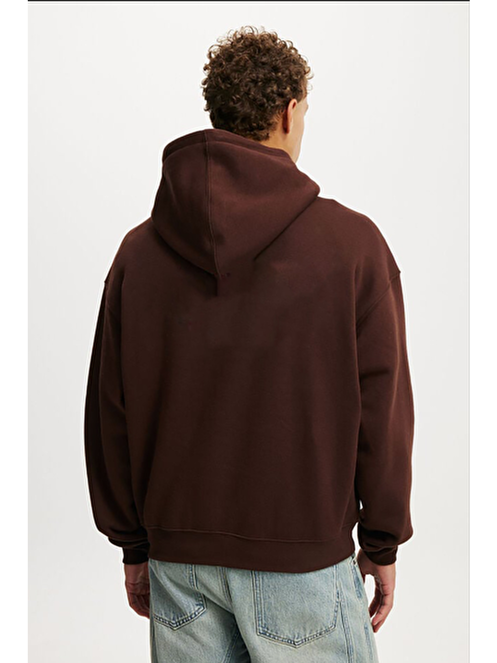 Kahverengi Kapüşonlu Kanguru Cep Erkek Sweatshirt E7169-4