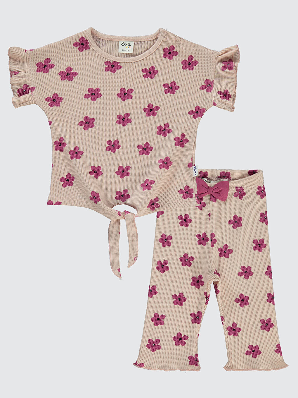 Pembe Baby Kız Bebek Takım 6-18 Ay Fildişi