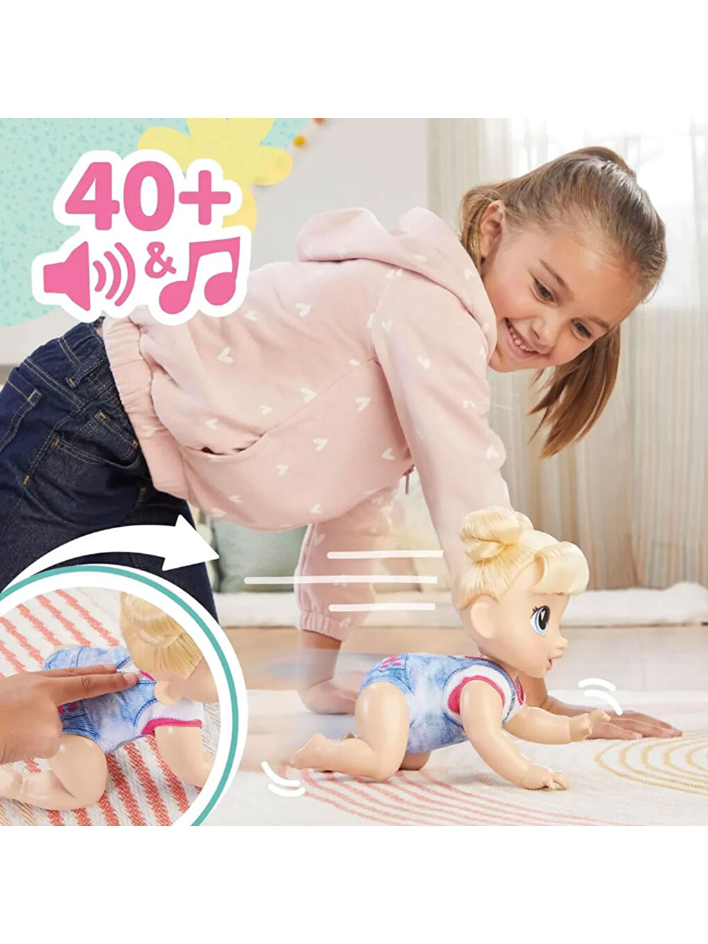 Baby Alive Renksiz Emekleyen Bebeğim F9709 - 6