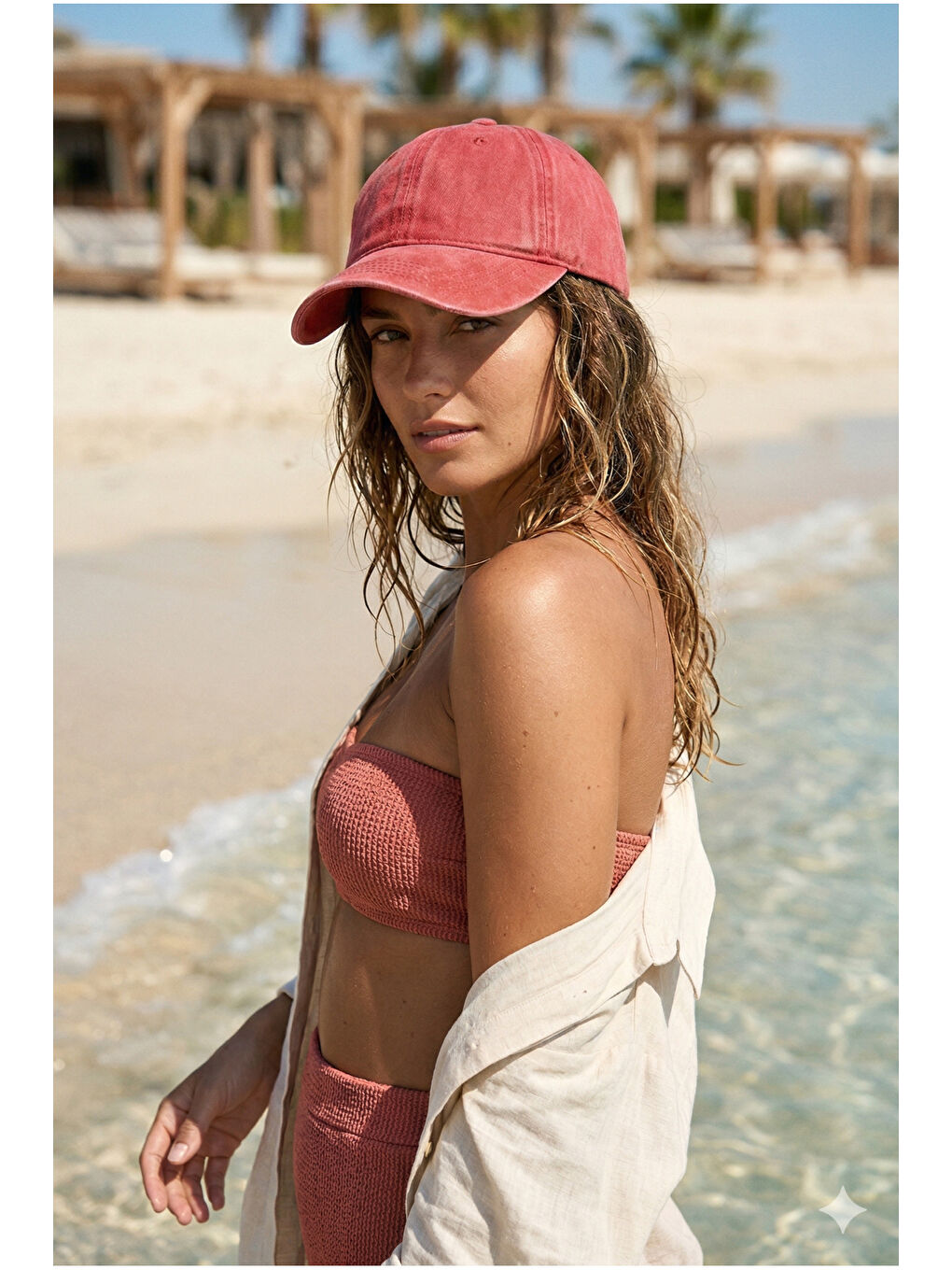 Unisex Bordo Günlük Şapka Eskitme Detaylı Yıkamalı Pamuklu Premium Vintage Şapka SPK16 BORDO-1