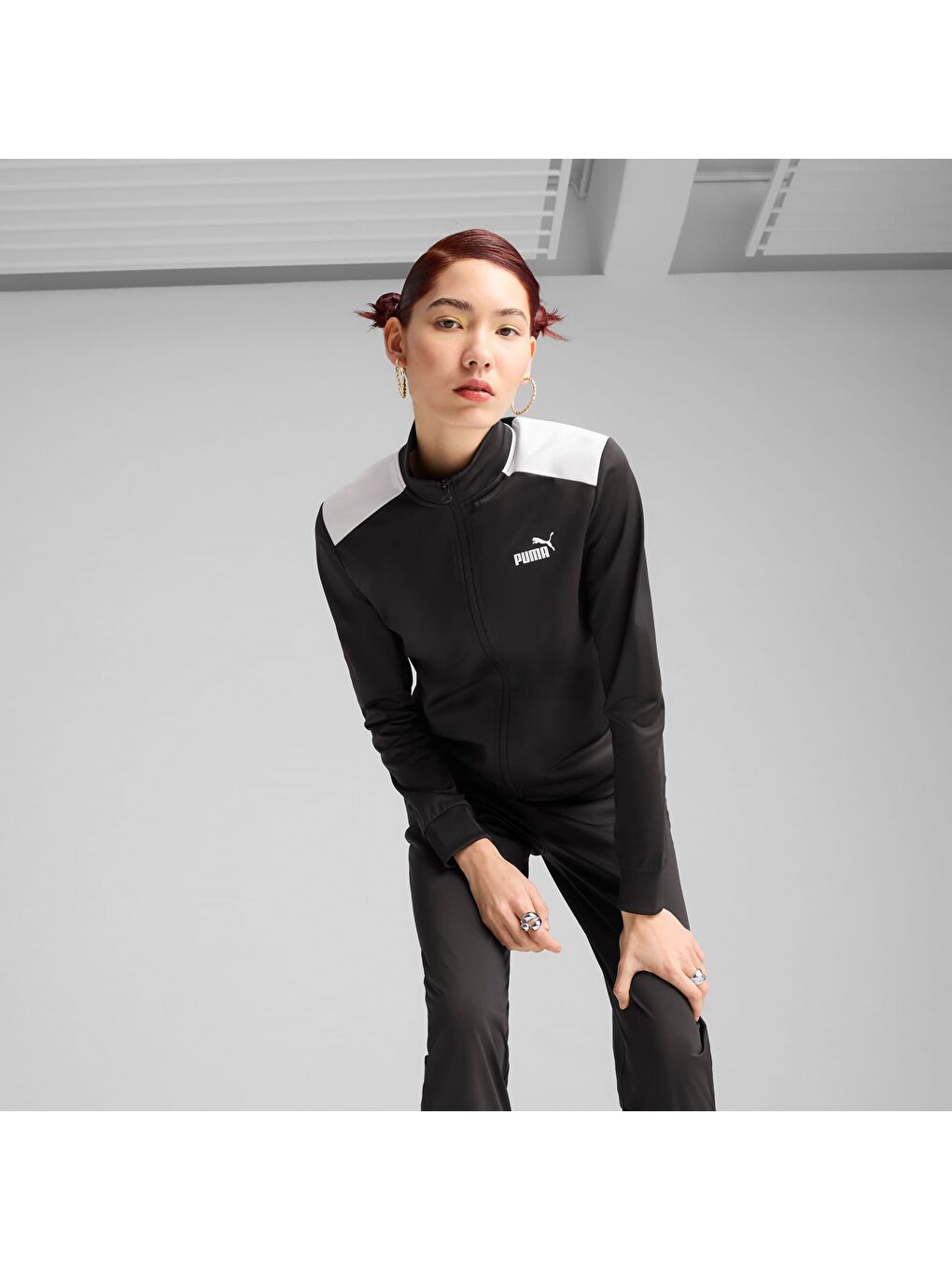 Siyah Poly SUIT Kadın Eşofman Takımı-3